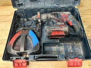 lot 104 image: BOSCH Cordless Hammer Drill with Battery, Charger and Case