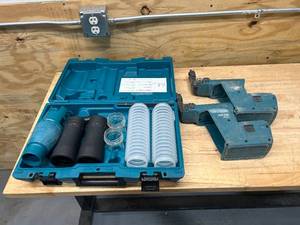 lot 110 image: MAKITA Dust Extractor Attachment with 2 DX01 HEPA Filters
