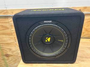 lot 135 image: KICKER 44VCWC122 Ported enclosure with one 2-ohm 12 CompC subwoofer