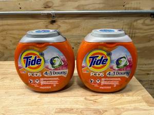 lot 29 image: TIDE Lot of 2- Containers of TIDE Pods (54 per container)- April Fresh