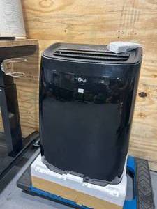 lot 6 image: LG 10,000 BTU (DOE) 115-Volt Portable Air Conditioner LP1021BSSM Cools 450 Sq Ft with Dehumidifier Function, Wi-Fi Enabled