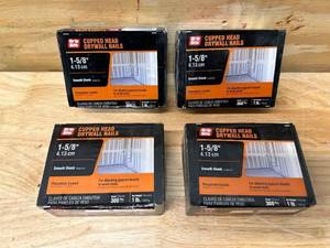 lot 68 image: GRIP-RITE Lot of 4 Packs of- #13 x 1-58 in. Phosphate Coated Drywall Nails (1 lb. Per Pack)