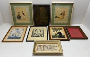 lot 36 image: Group Of Misc. Vintage Framed Prints