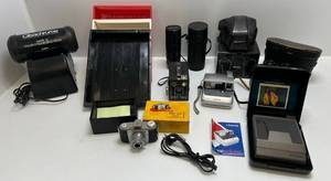 lot 42 image: Group Of Misc. Vintage Cameras And Photo Equipment