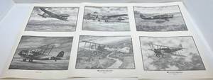 lot 60 image: Group Of Unframed 1978 Ken Fox United Airlines Airplane Prints 6 Total