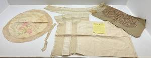 lot 86 image: Vintage Hand Knitted Lace Items With Provenance