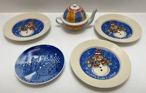 lot 89 image: Group Of Misc. Vintage Plates And More Including Bing And Grondahl