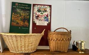 lot 113 image: Shelf Full Of Misc. Vintage Items Including  John Deere Counter Top Displays And More