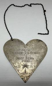 lot 136 image: Antique (Grave Marker)  Dated 1916 Made By Daniel Edward Howard President Of Liberia And Given To The Chief Bema Of The Ziama Tribe