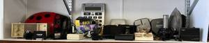 lot 153 image: Shelf Full Of Misc. Electronics Including Some Vintage