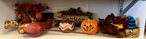 lot 161 image: Shelf Full Of Misc. Seasonal Items