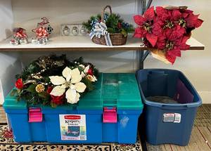 lot 164 image: Three Shelves Full Of Christmas Items And More