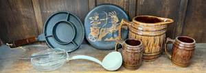 lot 167 image: Shelf Full Of Misc. Vintage Items And More