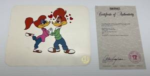 lot 7 image: 1991 Woody Woodpecker Limited Edition Serigraph Cel (Walter Lantz Studios)  LoveBirds With COA