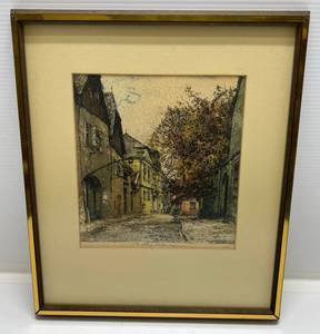 lot 193 image: Framed Behind Glass Vintage Engraving By Unknown Artist Dated 1817  15 x 17