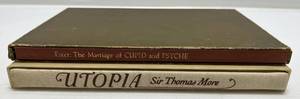 lot 202 image: Two Heritage Books 1 The Marriage Of Cupid And Psyche 1 Utopia Sir Thomas More Both With Hard Sleeves