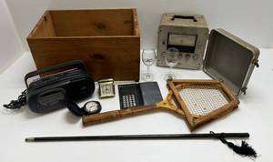 lot 235 image: Group Of Misc. Vintage Items Including Vintage Wooden Pride Of The North Apple Box And More