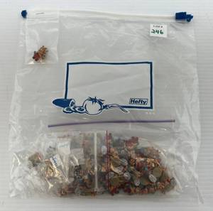 lot 246 image: Bag Full Of Vintage Clay Figures (Cat) Great For Fairy Gardens