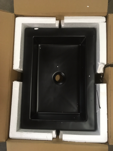 Voltaire Matte Black Ceramic Rectangular Vessel Sink by Swiss Madison   Customer Returns See Pictures