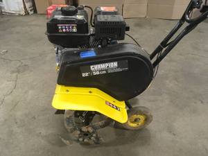 Champion Power Equipment  22 in. 212cc 4-Stroke Gas Garden Front Tine Tiller with Forward and Reverse Customer Returns See Pictures