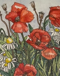 lot 52 image: Summer Poppies Limited Edition Framed Print by Liz Bishop