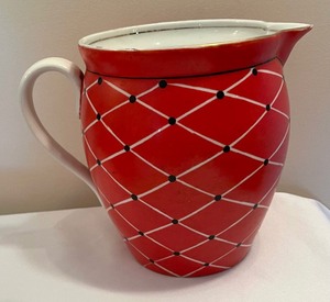 lot 53 image: Vintage Red Colored Decorative Kitchen Items