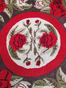 lot 21 image: Early American Masterpiece Hooked Wool Rug