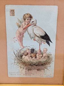 lot 30 image: Three Framed Vintage Advertising Postcards