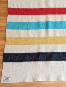 lot 31 image: Vintage Faribo Striped Wool Blanket