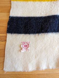 lot 32 image: Vintage Hudson Bay Four Point Wool Blanket