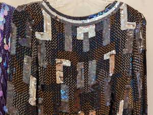 lot 45 image: Two Sparkly Sequined Vintage Tops