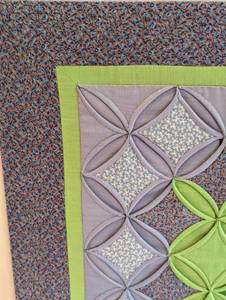 lot 101 image: Colorful Framed Quilt Piece