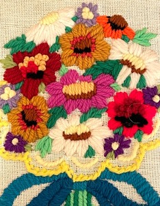 lot 98 image: Neat Needlepoint Framed Art
