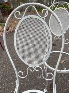 lot 169 image: Four Vintage Metal Chairs Missing The Seats