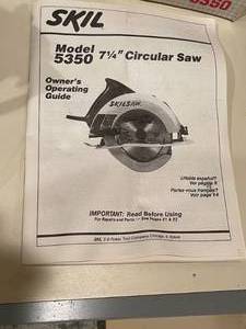 lot 181 image: Skil 7.25 Inch 2.75 HP Circular Saw