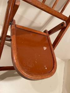lot 188 image: Vintage Wooden Folding Childs Chair