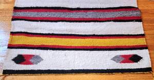 lot 204 image: Striped Woven Ethnic Rug