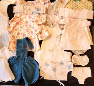 lot 225 image: Linen Doll Clothes and More