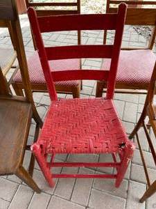 lot 267 image: Vintage Wooden Chairs
