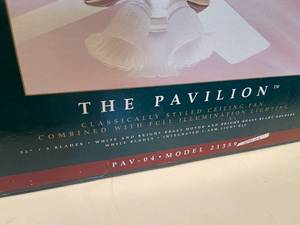 lot 270 image: Hunter Pavilion 5 Blade 52 Inch Ceiling Fan