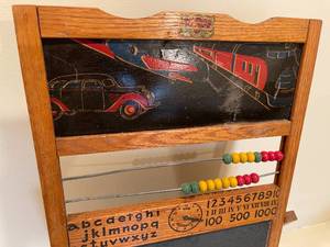 lot 271 image: Vintage Educational Plaything Abacass  Chalk Board