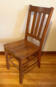 lot 290 image: Pair of Vintage Wooden Chairs