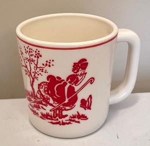 lot 308 image: Three Fire King Little Bo Peep Divided Plates and Cup
