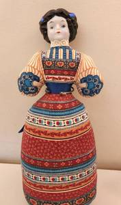 lot 283 image: Avon Heirloom Doll Plus Unique Santa Doll