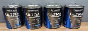 lot 73 image: (4)- 1 Gallon New Pittsburgh Ultra Paint and Primer Exterior Flat Acrylic-Latex R