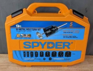 lot 74 image: NEW Spyder 13-Piece Bi-Metal Hole Saw Kit R