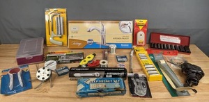 lot 119 image: New Barstow Kitchen Faucet, Hacksaw Kit, Slip Nut Wrench and More Tools and Hardware R