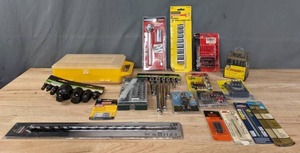 lot 56 image: Assortment of Tools Impact Socket Adapter Set, 38 Drive Socket Set, Universal Socket, Pittsburgh Wobble Socket Extensions, Hex Drill Socket Drivers, Power Nut Driver Set, Impact Driver Set, Screw Drill Bits, Driver Set and More R