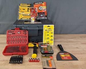 lot 82 image: Black & Decker, Plano, Vermont America, Allway, Drill Master Tools and Accessories R