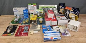 lot 113 image: NEW Large Assortment of Light Bulbs LED, Halogen and More R